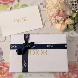 Brand New! DIOR Blue White & Gold Gift Box Set Box/Tissue/Envelope/Ribbon! ✨
